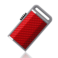 MP3 prehrávač do 5GB - A-DATA S701 Sporty 4GB red USB2.0 