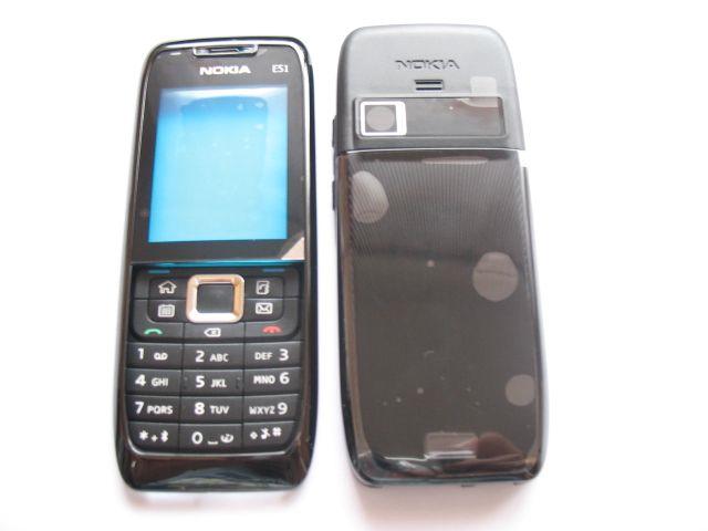 Príslušenstvo pre mobilný telefón NOKIA (kryty, klávesnica, hand sety, mikrofón, sluchátka, .....) - KRYT NOKIA E51 SWAP BLACK KOMPLET NEORIGINALNY