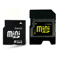 Mini SD karty (Mini SecureDigital card) - A-DATA Mini SecureDigital card 1GB Speedy +adapter