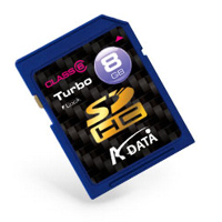 Klasické SD karty (SecureDigital card) - A-data SecureDigital High Capacity card 8GB Class6