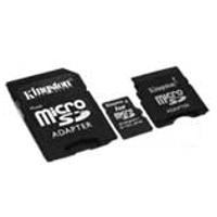 MP3 prehrávač do 5GB - KINGSTON MicroSD Card 1GB + 2 adapter